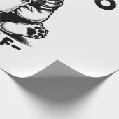 Warm Espresso Bulldog Geschenkpapier (Ecke)