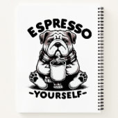 Warm Espresso Bulldog Notizblock (Rückseite)