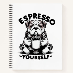 Warm Espresso Bulldog Notizblock