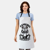 Warm Espresso Bulldog Schürze (Getragen)