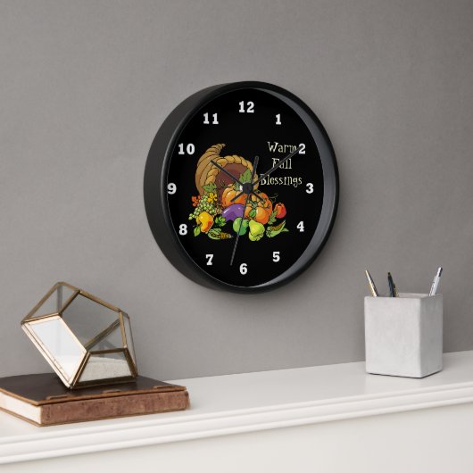 Warm Fall Blessing Wanduhr (Büro)