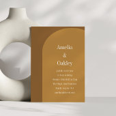 Warm Fall Brown Arch Elegantes Ambiente Einladung