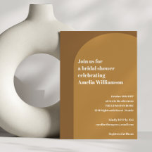 Warm Fall Brown Color Block Arch Bridal Shower