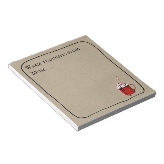 Warm Fancy Hot Schokolate Thoughts Notizblock (angewinkelt)