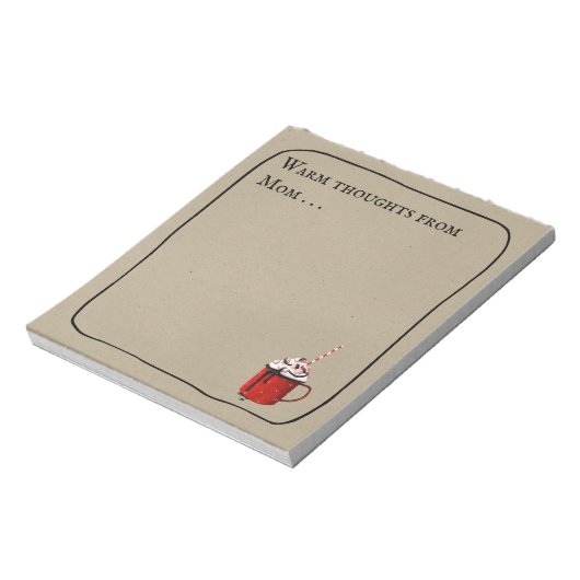 Warm Fancy Hot Schokolate Thoughts Notizblock (Rotiert)