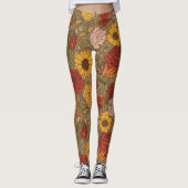 Warm Floral Patterned Legging Leggings (Vorderseite)