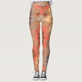 Warm Floral Patterned Legging Leggings