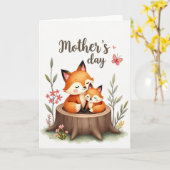Warm Fuchs Müttertagskarte Karte (Gelbe Blume)
