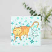 Warm Fuzzies & Winter Flurries Christmas Card (Stehend Vorderseite)