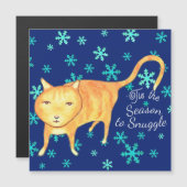 Warm Fuzzies & Winter Flurries Christmas Card Magnetkarte (Vorne/Hinten)
