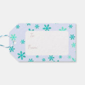 Warm Fuzzies & Winter Flurries Christmas Cat Geschenkanhänger (Rückseite Horizontal)