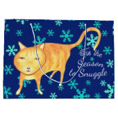 Warm Fuzzies & Winter Flurries Christmas Cat Große Geschenktüte (Rückseite)