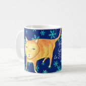 Warm Fuzzies & Winter Flurries Christmas Cat Kaffeetasse (Vorderseite Links)