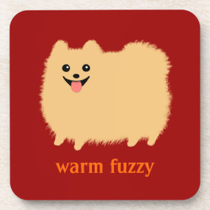 "Warm Fuzzy" Süßer Pomeranian mit individuellem Te Getränkeuntersetzer