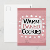 Warm gebackene Cookies Postkarte (Vorne/Hinten)