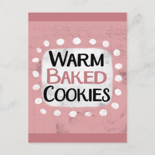 Warm gebackene Cookies Postkarte