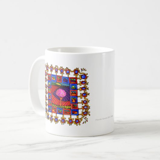 Warm gekleurde landschapjes met vrolijke lijst! kaffeetasse (Vorderseite Links)