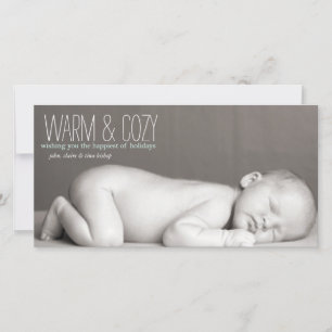 Warm & gemütlich - Familienfotokarte Feiertagskarte