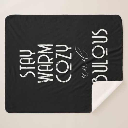 Warm gemütlich und vornehm bleibe | Erstellen Sie Sherpadecke (Vorderseite (Horizontal))