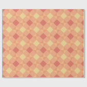 Warm Geometric Diamond Pattern in Peach & Terracot Geschenkpapier (Flach)