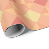 Warm Geometric Diamond Pattern in Peach & Terracot Geschenkpapier (Rolleneckpunkt)