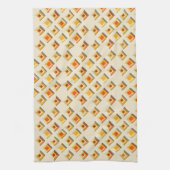 Warm getöntes geprägtes geometrisches Diamantmuste Geschirrtuch (Vertikal)
