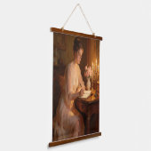 Warm Glow and Ink Wandteppich Mit Holzrahmen (Gewinkelt)