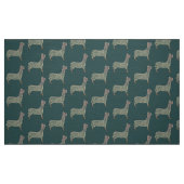 Warm Gold Gradient Paw Print Dog Silhouette Fabric Stoff (Fat Quarter (45,7 x 55,9 cm))