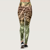 Warm Gradient Topographic Contour Map Leggings (Rückseite)
