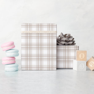Warm graue Karierte Wrapping Pattern Roll Geschenkpapier