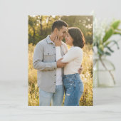 Warm Gray Casual Photo Einladung (Stehend Vorderseite)