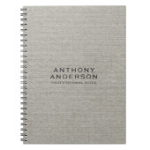 Warm Gray Fabric Texture Notizblock (Vorderseite)