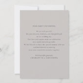 Warm Gray Modern Bold Typografy Wedding Vielen Dan Dankeskarte (Rückseite)