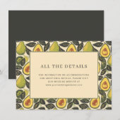 Warm Green Botanical Avocado Border Begleitkarte (Vorne/Hinten)