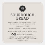 Warm Grey Sourdough Ingredient Cottage Sticker (Vorderseite)