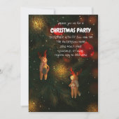 Warm Hand-Painted Reindeer Ornament Christmas  Einladung (Vorderseite)