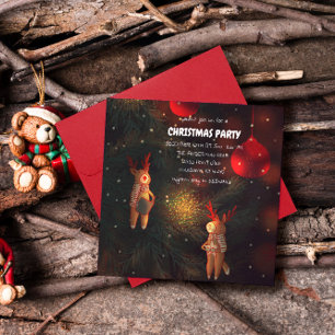 Warm Handbemaltes Rentier-Ornament Weihnachten Save The Date