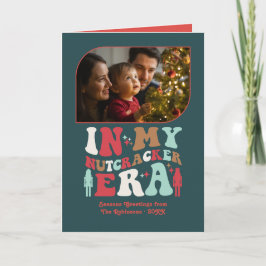 Warm Hearth Fun Retro Christmas Photos Feiertagskarte