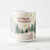 Warm hearts holiday merry christmas kaffeetasse (Vorderseite Links)