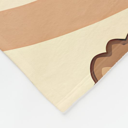 Warm Hedgehog Brew Cozy Fleece Blanket (Ecke)