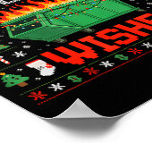 Warm Holiday Wishes Dumpster Fire Ugly Christmas S Poster (Ecke)