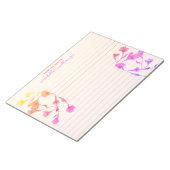 Warm Hues Watercolor-Blume Liniert Notizblock (angewinkelt)