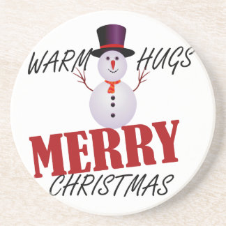 Warm Hugs Frohe Weihnachten Getränkeuntersetzer