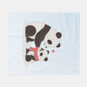 Warm Hugs, Panda-Liebe Fleecedecke (Vorderseite (Horizontal))