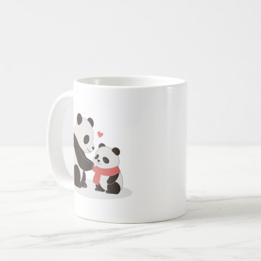 Warm Hugs, Panda-Liebe Kaffeetasse (Vorderseite Links)