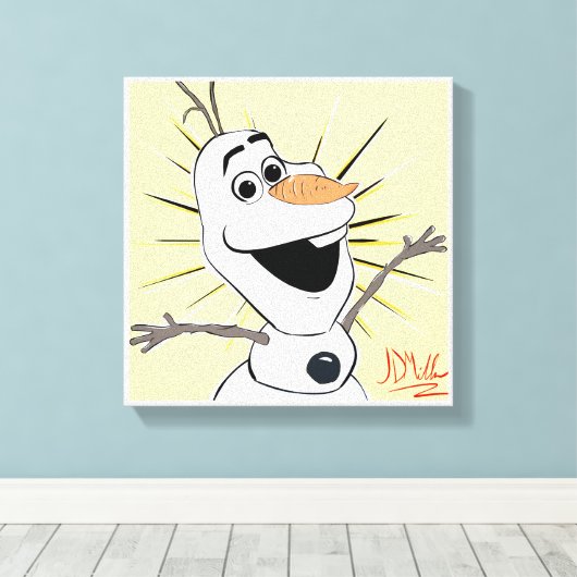 Warm Hugs Snowman Canvas Print Wall Art Leinwanddruck (Insitu (Holzboden))