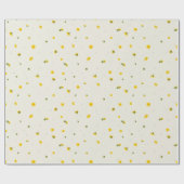 Warm Ivory Japanese Dandelion Floral Pattern Geschenkpapier (Flach)