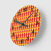 Warm Kariert Runde Wanduhr (Winkel)