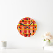 Warm Kariert Runde Wanduhr (Zuhause)