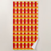 Warm Kariert Strandtuch (Vorderseite)